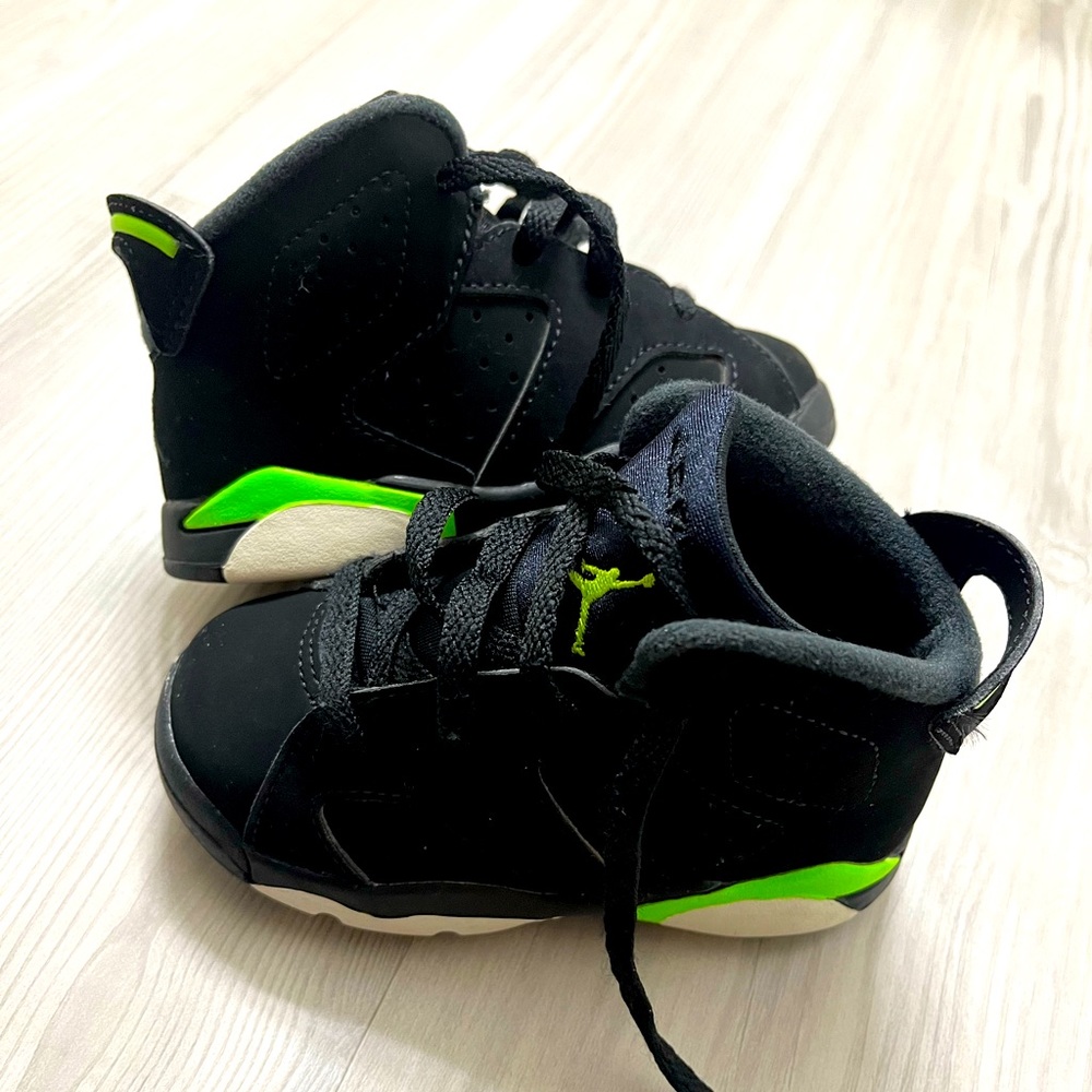 Jordan 6 electric green .